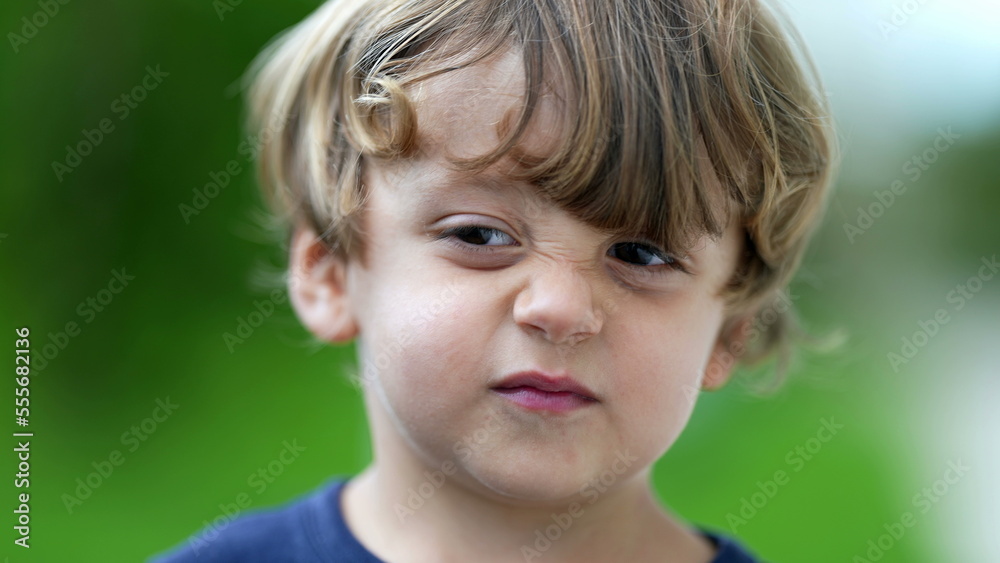 Child grimacing to camera cute little boy portrait growling Child grimacing to camera cute little boy portrait growling