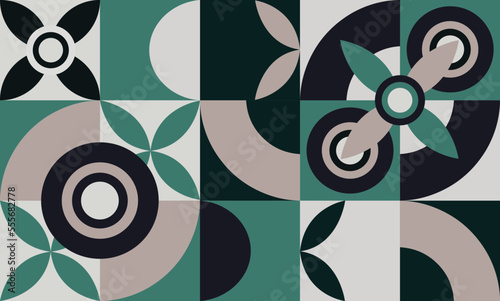 Colored seamless geometric pattern coffee cup design, abstract  background, vector shape illustration.  Poster, banner, sticker, print for t-shirt.