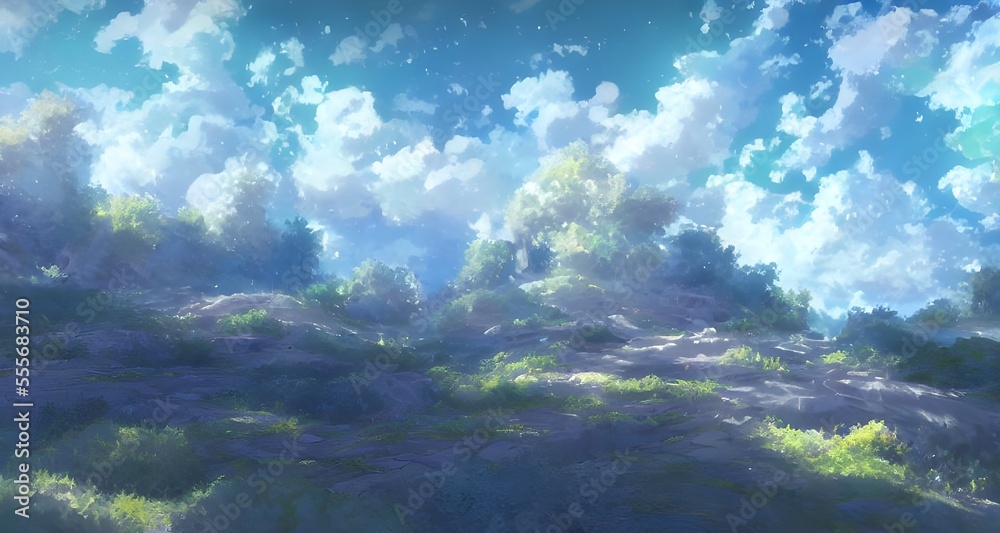 The land, the sky, and the windswept meadows of a fantasy world. A world that is not real_20 The land, the sky, and the windswept meadows of a fantasy world. A world that is not real_20