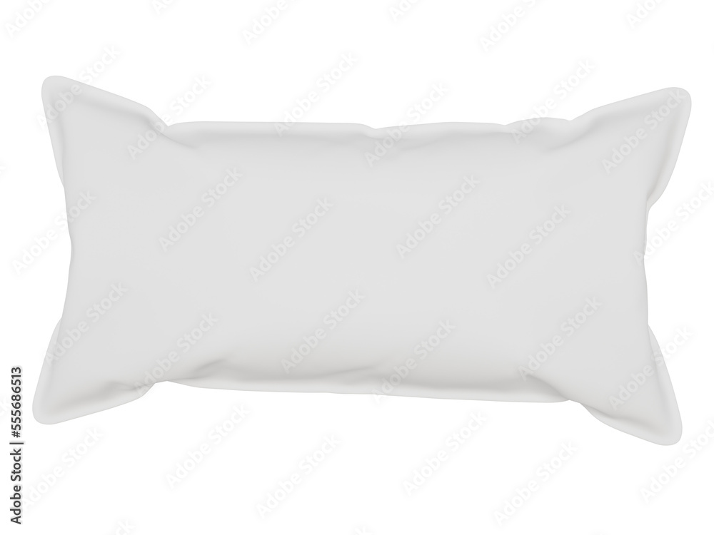 Mockup white rectangular pillow. 3d render Mockup white rectangular pillow. 3d render