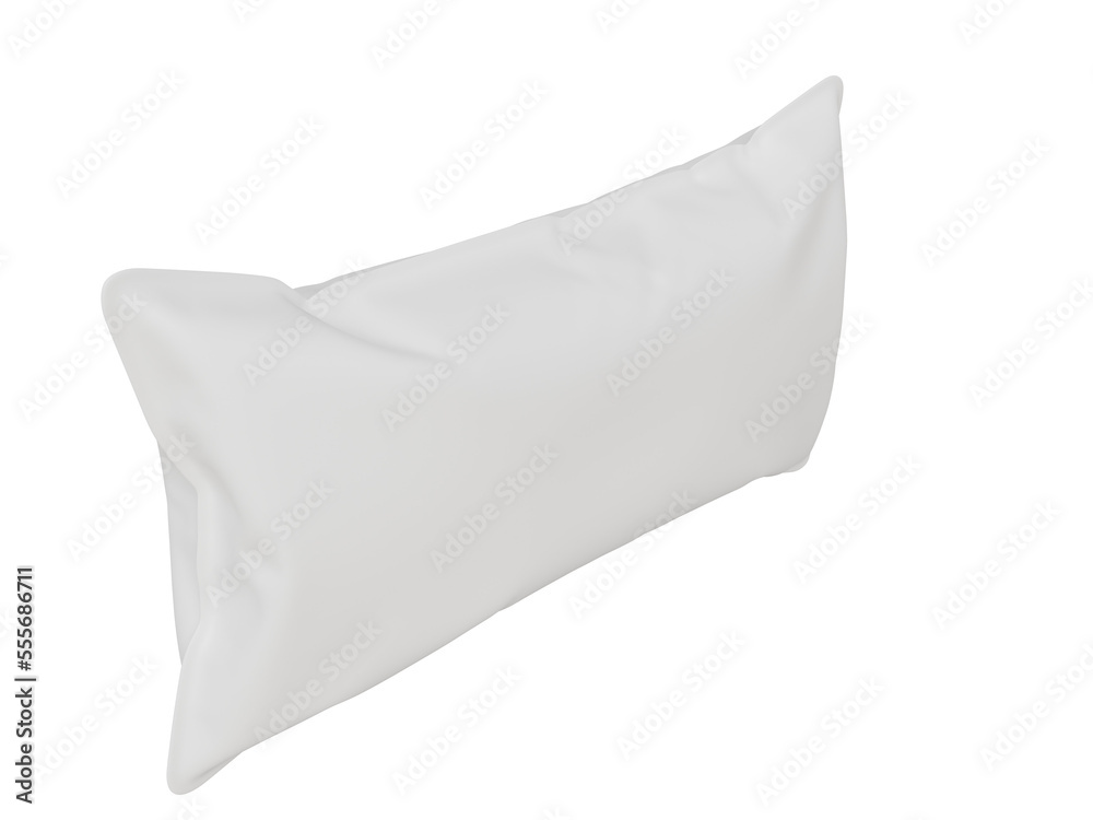Mockup white rectangular pillow. 3d render Mockup white rectangular pillow. 3d render