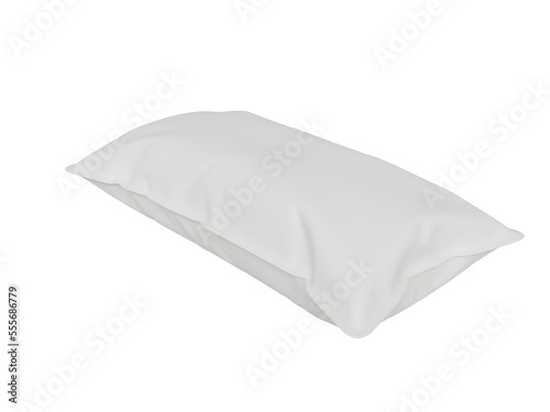 Mockup white rectangular pillow. 3d render