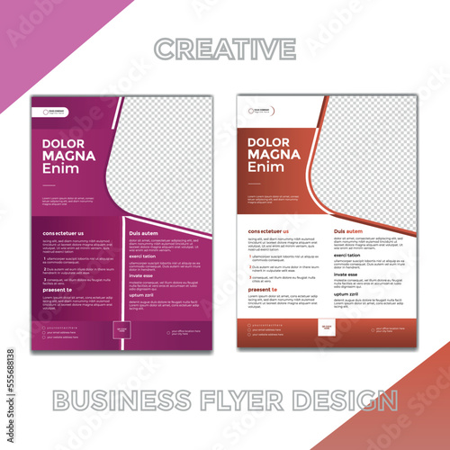 Eye-catching modern creative clean gradient colorful geometric shapes A4 size business flyer template