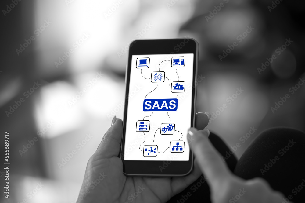 Saas concept on a smartphone