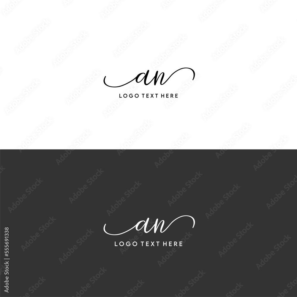 AN initials letters with swirls, AN cursive letters in monogram style, AN script letters, AN logo AN initials letters with swirls, AN cursive letters in monogram style, AN script letters, AN logo