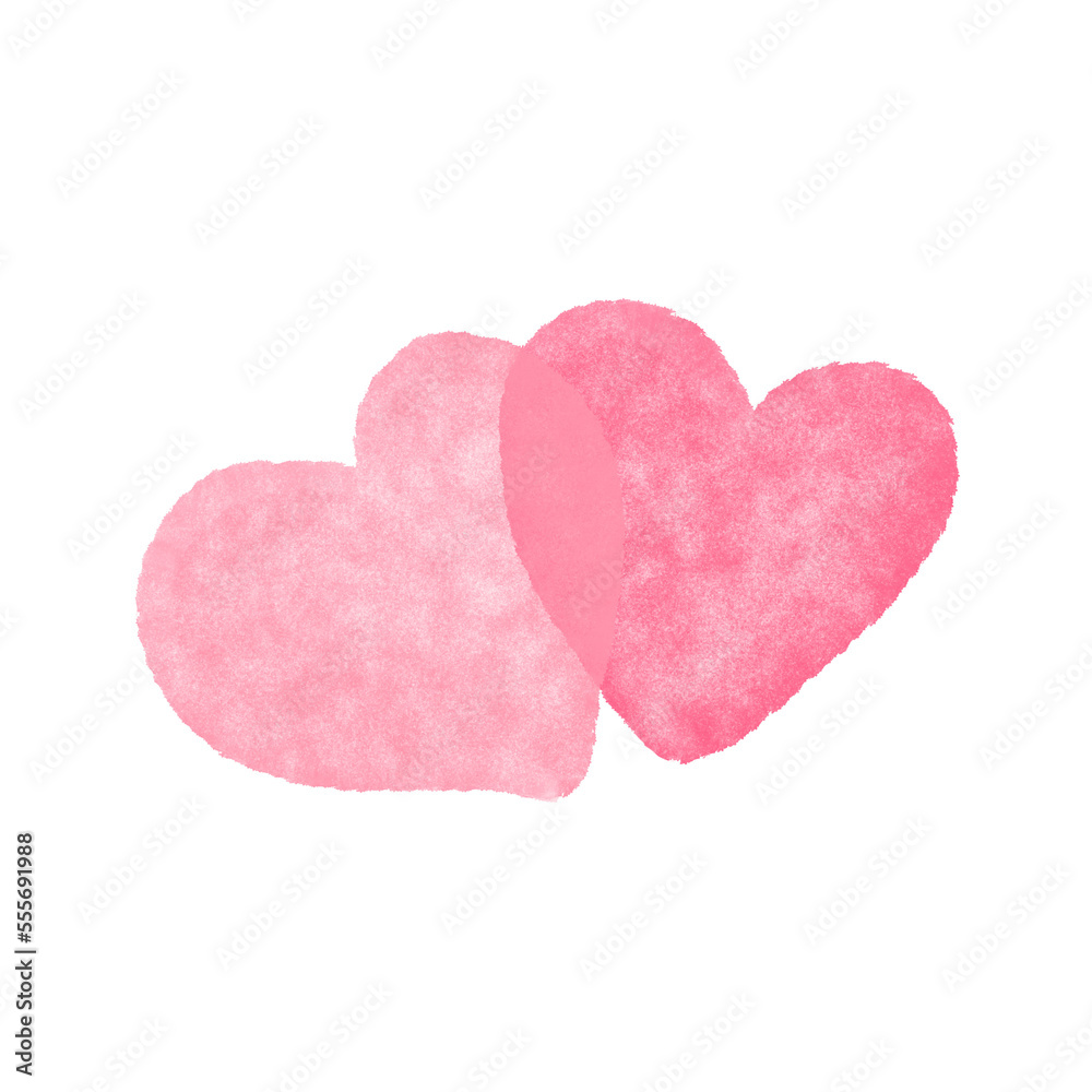 Pink heart shapes. Valentines Day. Valentine Symbol.