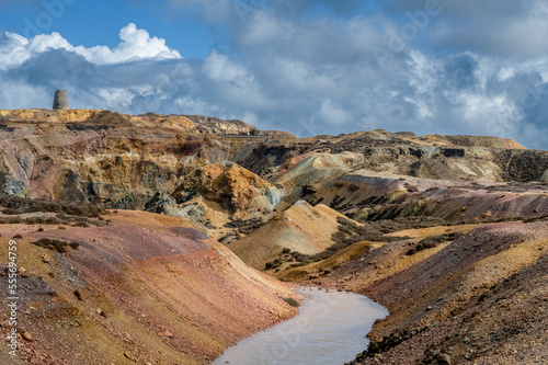 View over Parys Mountain copper mine in Anglesey