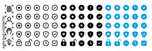Security mark icon set