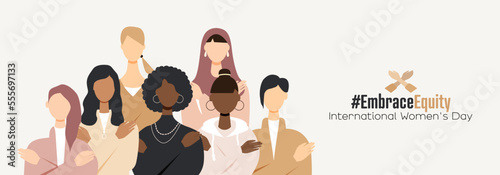 Fotografia, Obraz International Women's Day banner. #EmbraceEquity