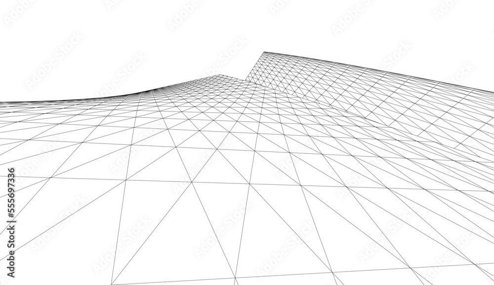 Abstract architecture vector 3d illustration Abstract architecture vector 3d illustration