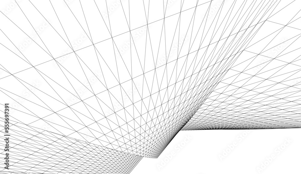Abstract architecture vector 3d illustration Abstract architecture vector 3d illustration
