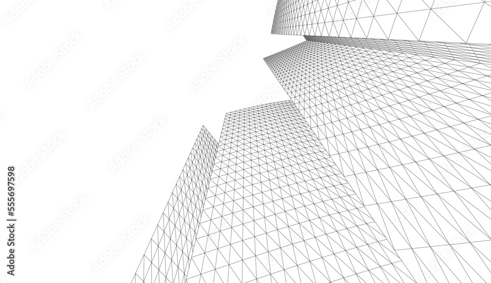 Abstract architecture vector 3d illustration Abstract architecture vector 3d illustration