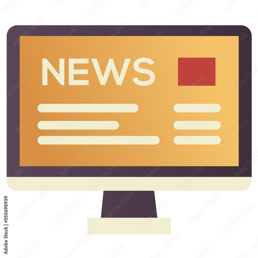 News flat design style icon News flat design style icon