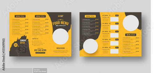 Food menu flyer template