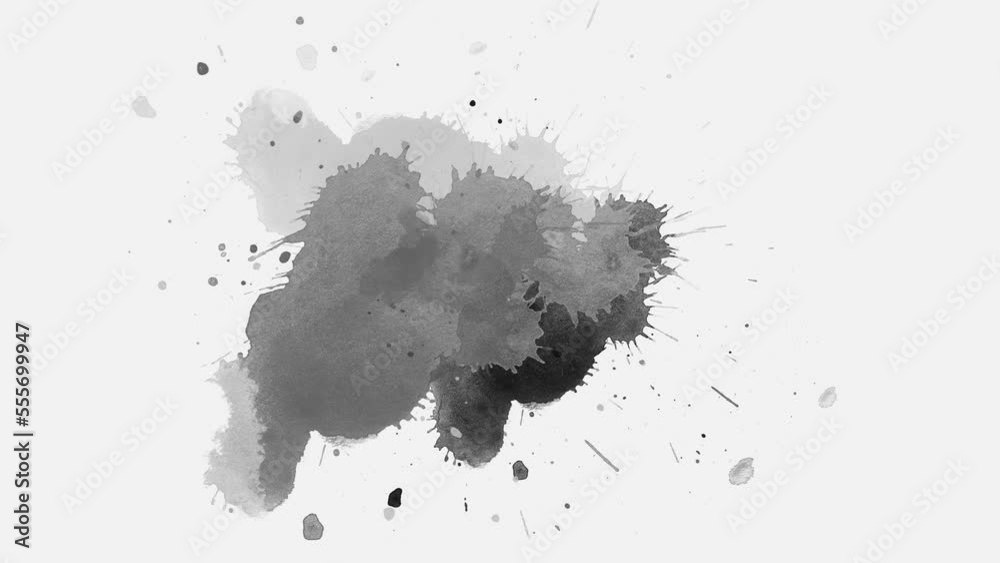 watercolor paint brush stroke. ink splash transition. ink slow motion transition reveal. black ink splat background. black ink splashes fluid ink splash transition.