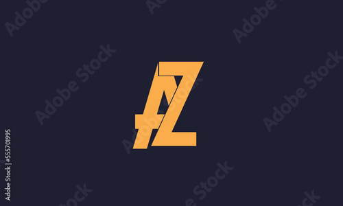 Alphabet letters Initials Monogram logo AZ, AZ INITIAL, AZ letter