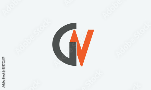 Alphabet letter icon logo GV or VG