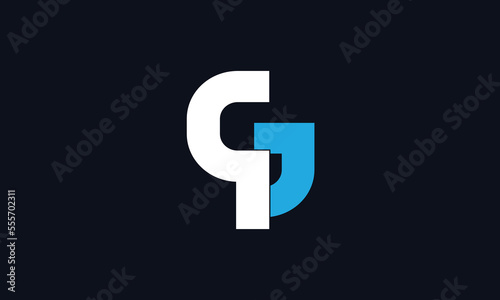 Alphabet letters Initials Monogram logo GJ, GJ INITIAL, GJ letter