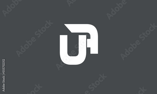 Alphabet letters Initials monogram logo UA, AU, U and A