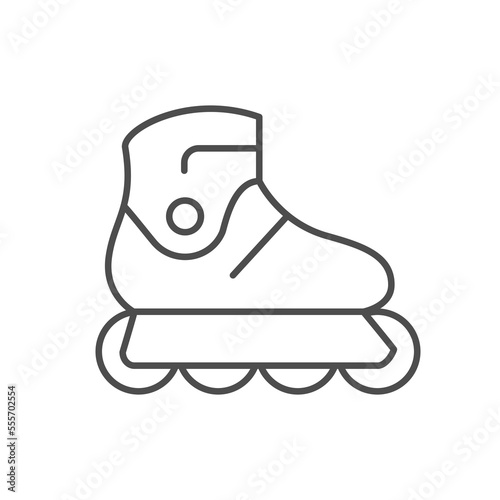 Roller skates line outline icon