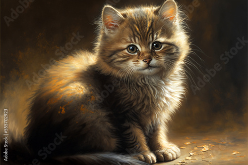 portrait of a kitten ai-generated