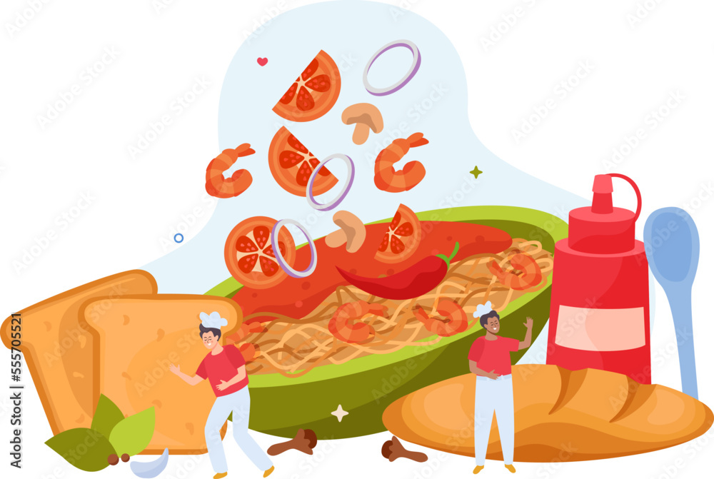 Fototapeta premium Bread And Meal Composition
