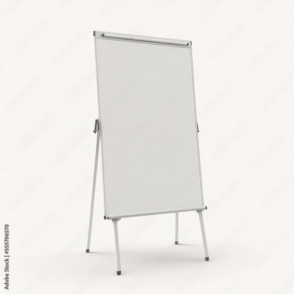 Standing White Blank Flipchart - Top View Standing White Blank Flipchart - Top View