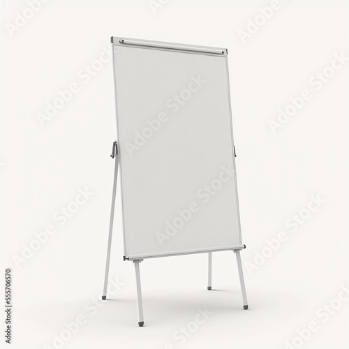 Standing White Blank Flipchart - Top View