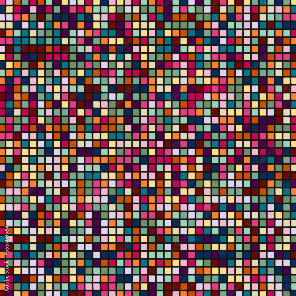 Fototapeta premium Color checkered squares background abstract illustration