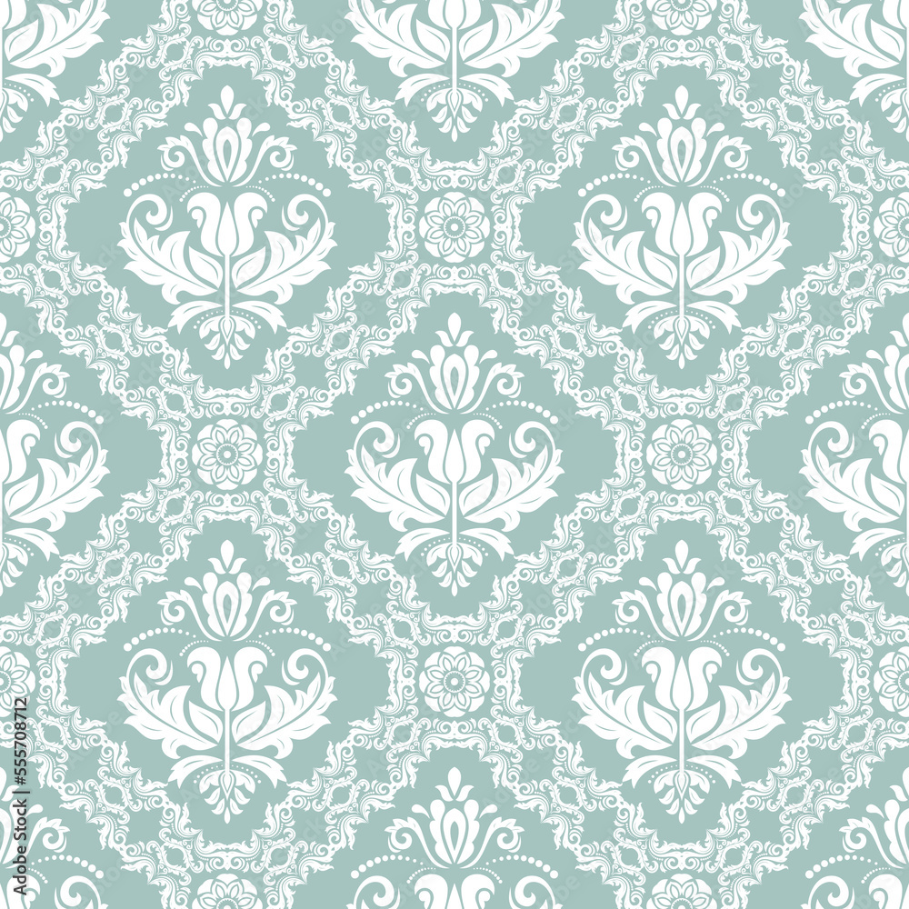 Classic seamless vector pattern. Damask orient blue and white ornament. Classic vintage background. Orient pattern for fabric, wallpapers and packaging Classic seamless vector pattern. Damask orient blue and white ornament. Classic vintage background. Orient pattern for fabric, wallpapers and packaging
