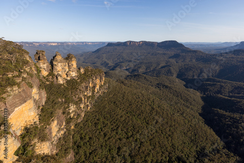 View of Tree Sisters and Jamison valley, Blue mountains, Australia