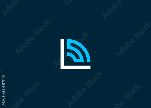 letter ls wifi logo design vector illustration template photo