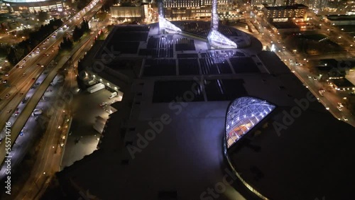 Aerial view of downtown Portland Oregon at night #10 | Drone Footage | 4k