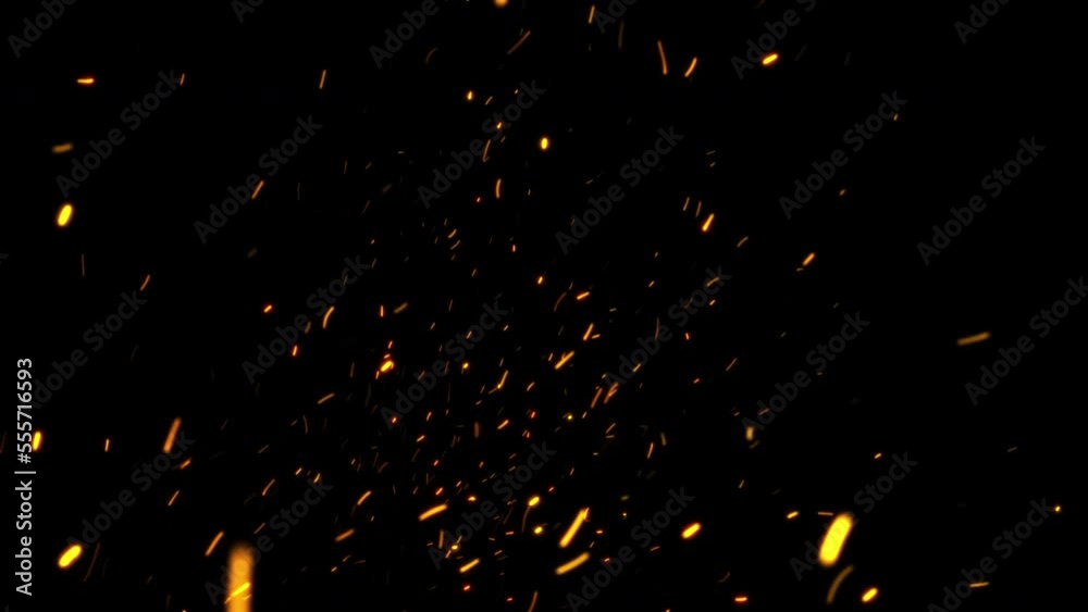 rising hot burning embers particles light seamless loop