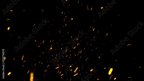 rising hot burning embers particles light seamless loop photo