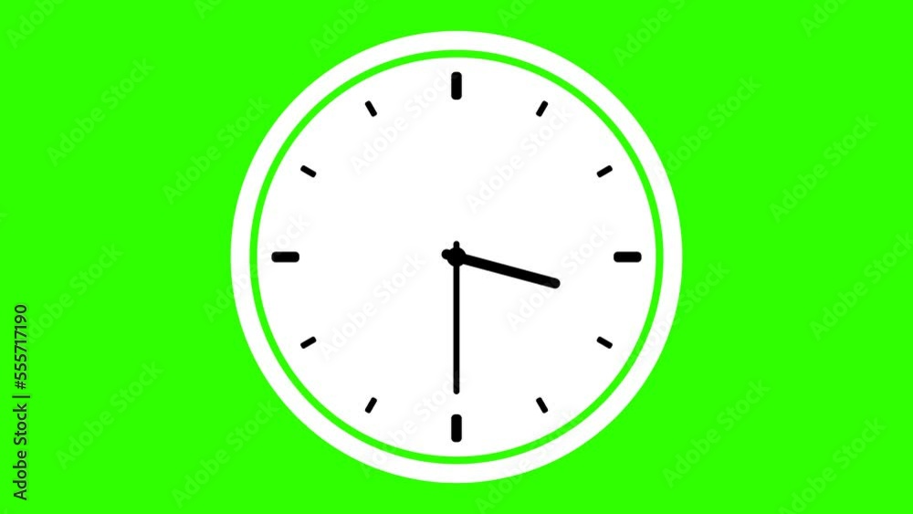 green screen animation digital clock and analog circle clock 3:30 green screen animation digital clock and analog circle clock 3:30