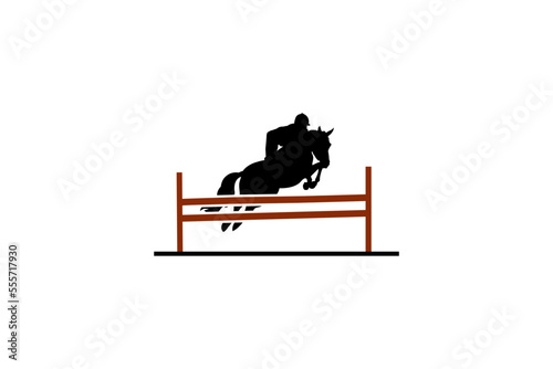 horse jump silhouette design  