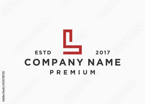initial letter ls or sl logo design vector illustration template