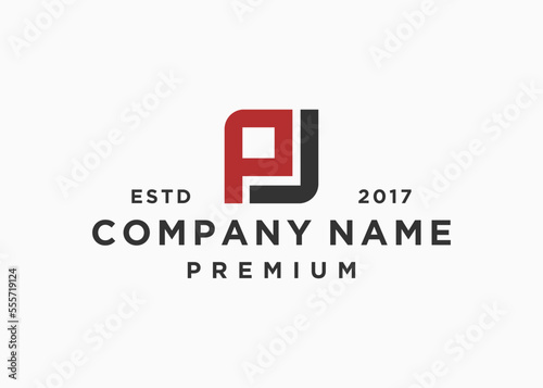 letter pl square logo design vector illustration template photo