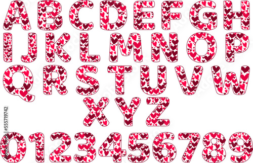 Creative Love floral alphabet PNG full HD
