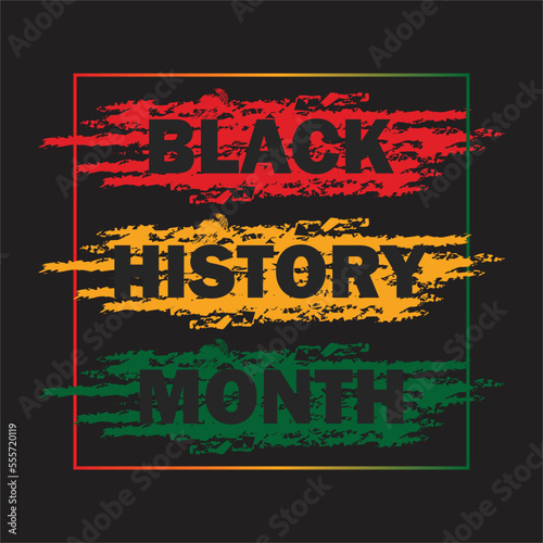 Black history month 2023. February is African-American history month poster design