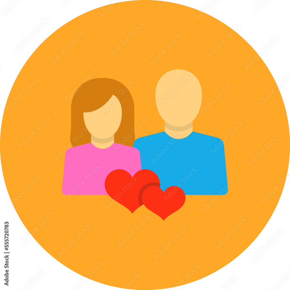 Relationship Multicolor Circle Flat Icon Relationship Multicolor Circle Flat Icon