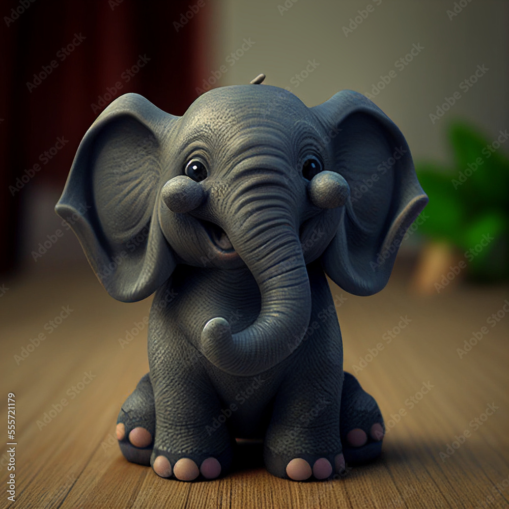 3d elephant toy