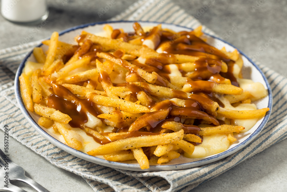 Homemade Canadian Poutine Gravy French Fries