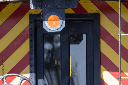 Back door of a train car photo