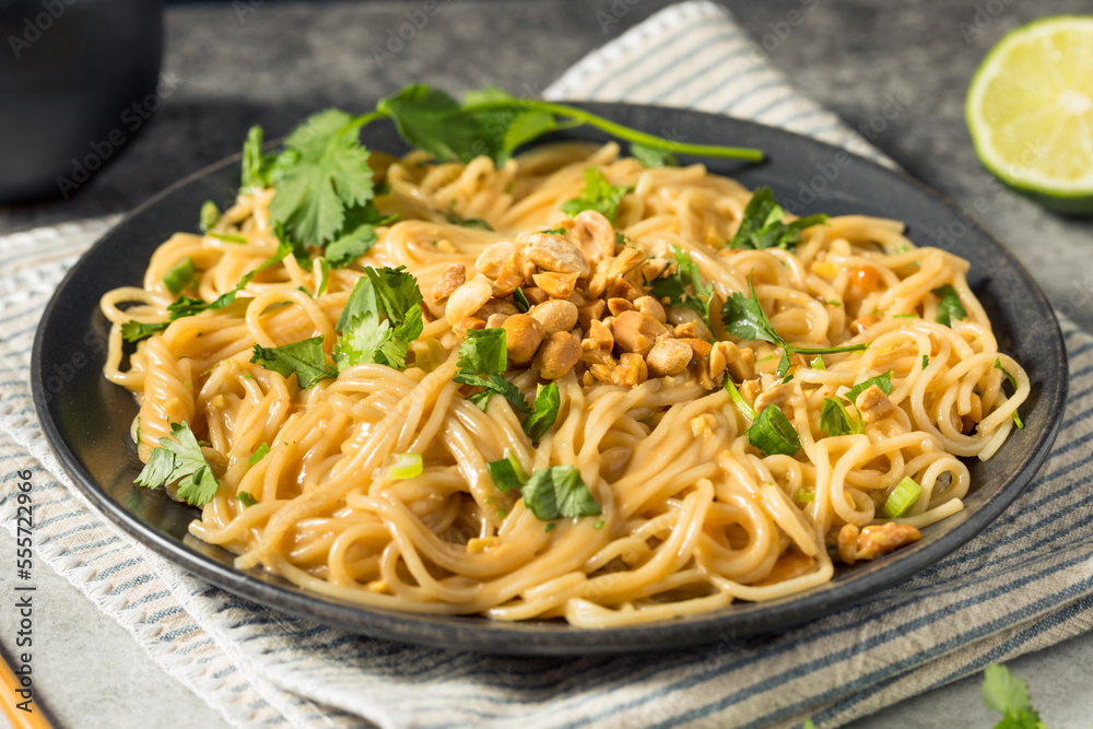 Homemade Asian Peanut Sauce Noodles