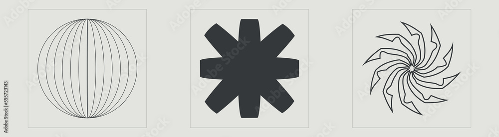 Retro futuristic elements for design. Large set of retro objects for design. Modern abstract forms. Stars, starburst . Vector illustration Retro futuristic elements for design. Large set of retro objects for design. Modern abstract forms. Stars, starburst . Vector illustration