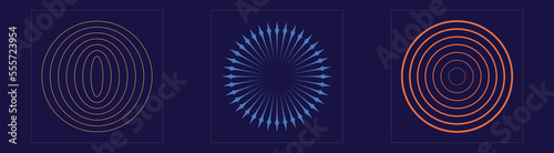 Vector Graphic Assets Set. Trendy geometric postmodern figures. Objects in y2k style. Retro Futurist. Vector illustration