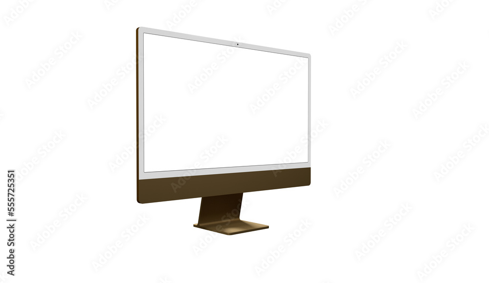 Modern computer monitor with blank screen Modern computer monitor with blank screen