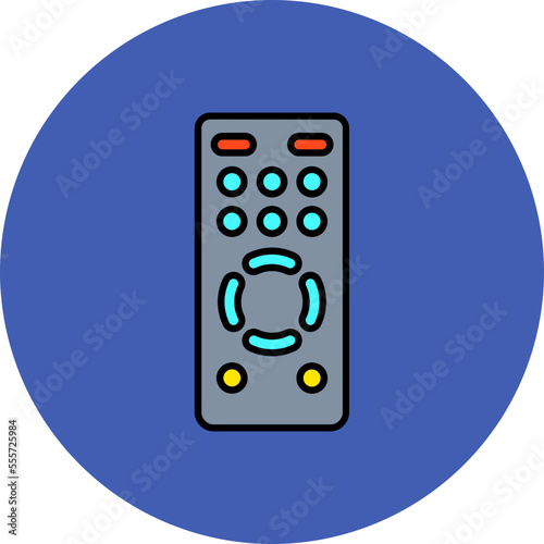 Remote Control Multicolor Circle Filled Line Icon